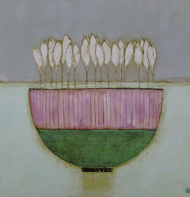 Eithne  Roberts - Crocus in large pink and green